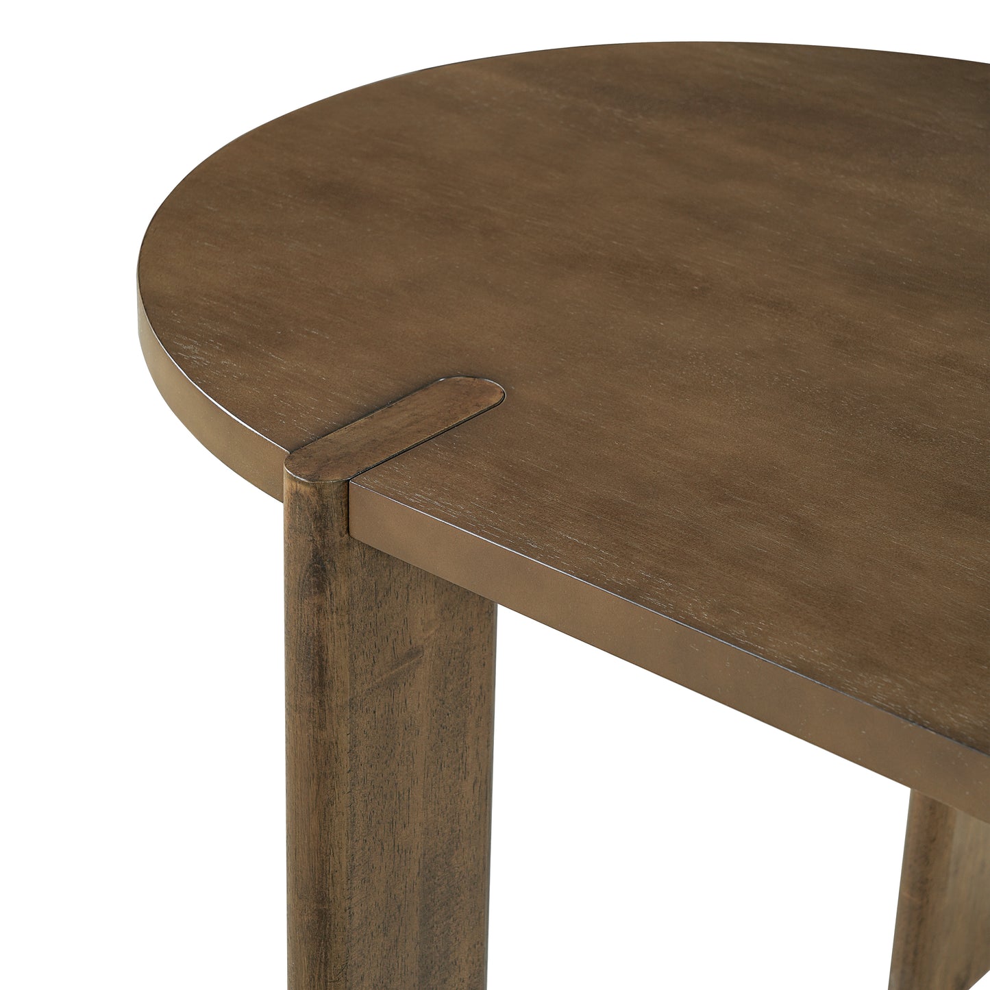 6-Person Walnut Oval Dining Table Set with Iron Chairs
