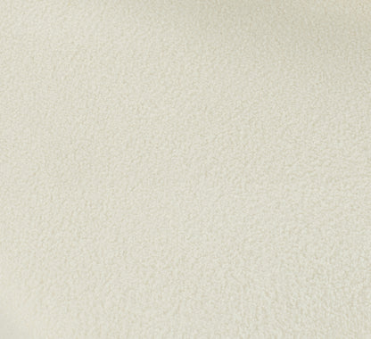 87" Beige Bouclé Sofa - Curved Contemporary Design