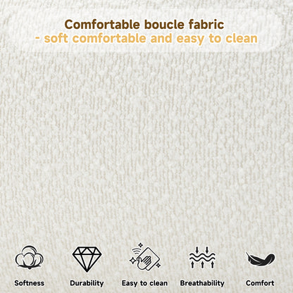 King Cream Fabric Bed Frame - Modern Bedroom Style