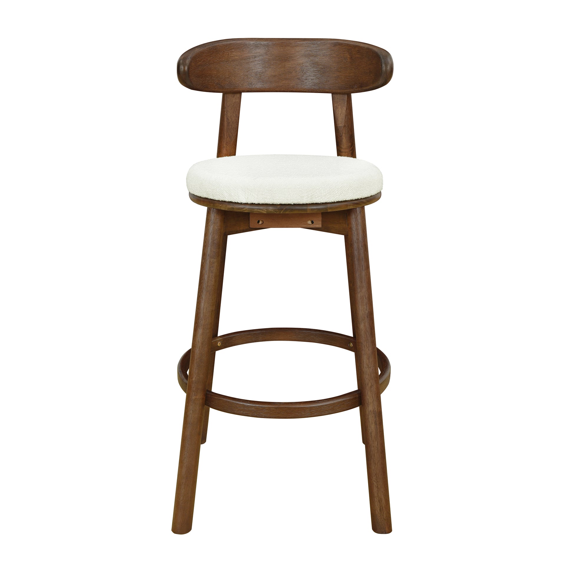 Beige Walnut Bar Stools - 41" Height Dining Stools