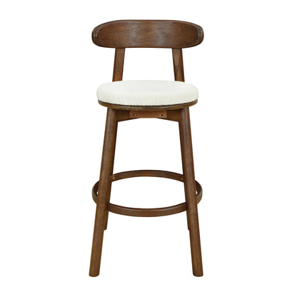 Beige Walnut Bar Stools - 41" Height Dining Stools