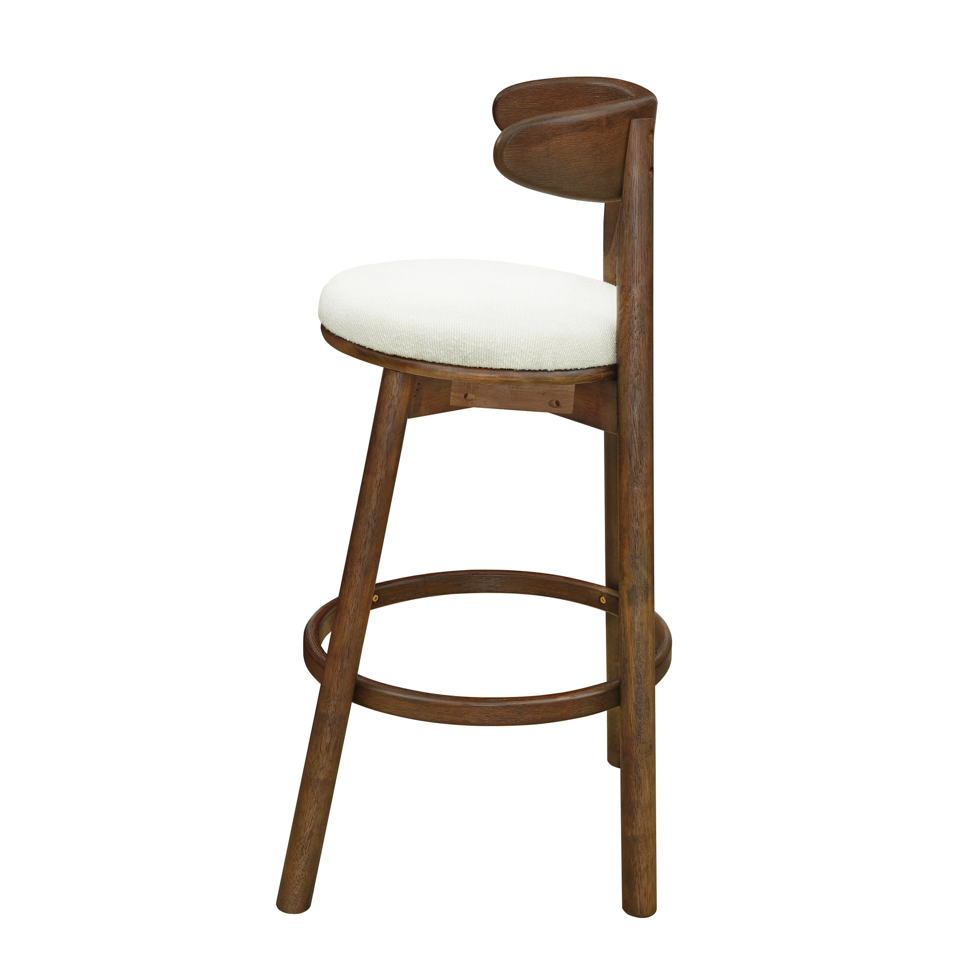 Beige Walnut Bar Stools - 41" Height Dining Stools