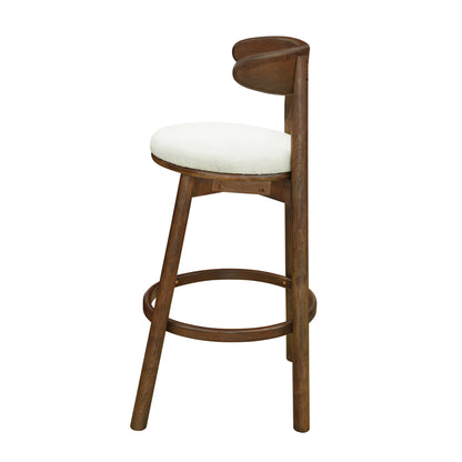 Beige Walnut Bar Stools - 41" Height Dining Stools