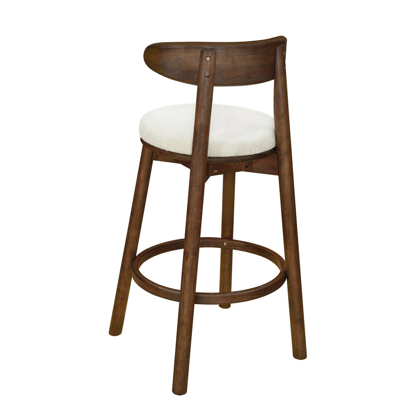 Beige Walnut Bar Stools - 41" Height Dining Stools
