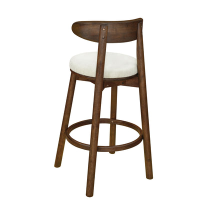 Beige Walnut Bar Stools - 41" Height Dining Stools