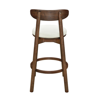 Beige Walnut Bar Stools - 41" Height Dining Stools