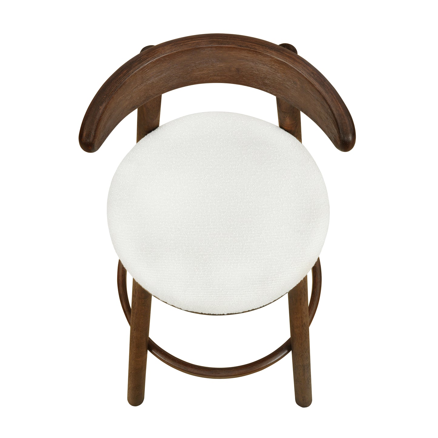Beige Walnut Bar Stools - 41" Height Dining Stools