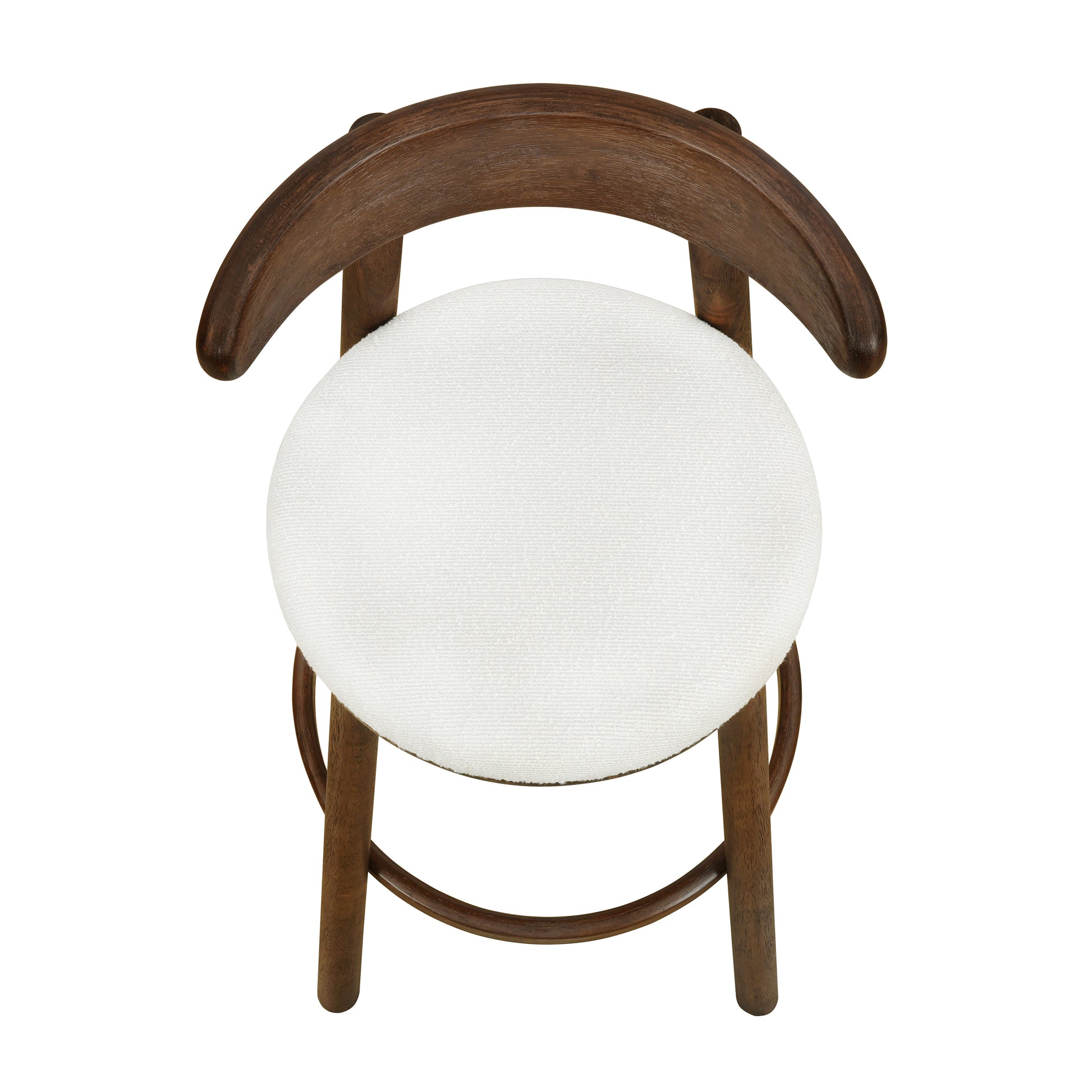 Beige Walnut Bar Stools - 41" Height Dining Stools