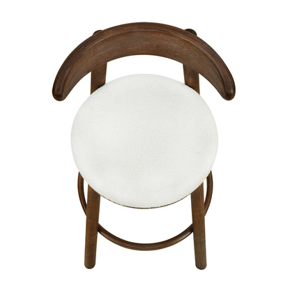 Beige Walnut Bar Stools - 41" Height Dining Stools