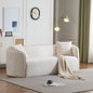 Coral 82" Curved Boucle Sofa,3-Seater,Living Rooms,Bedrooms,Apartment Office,BEIGE