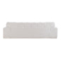 3 Seat White Chenille Sofa - 88 Inch Comfy Couch for Living Room