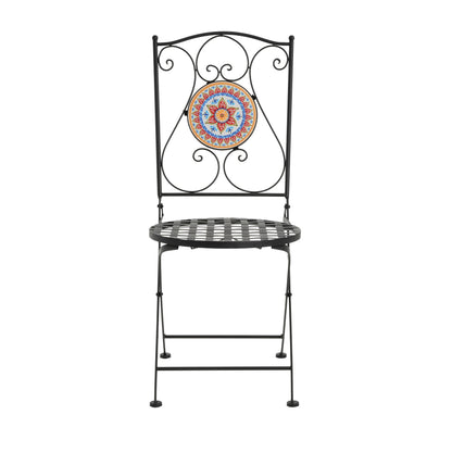 Lambert Outdoor Chat Set - Ceramic Tile Patio Furniture