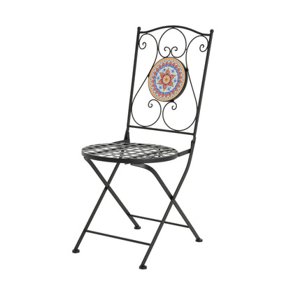 Lambert Outdoor Chat Set - Ceramic Tile Patio Furniture
