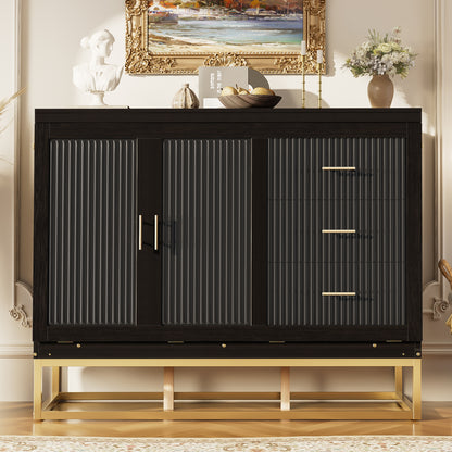 Murphy queen bed with Wooden doors design, fake drawers, metal legs, Espresso(OLD SKU:N820S00028P)