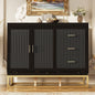Murphy queen bed with Wooden doors design, fake drawers, metal legs, Espresso(OLD SKU:N820S00028P)