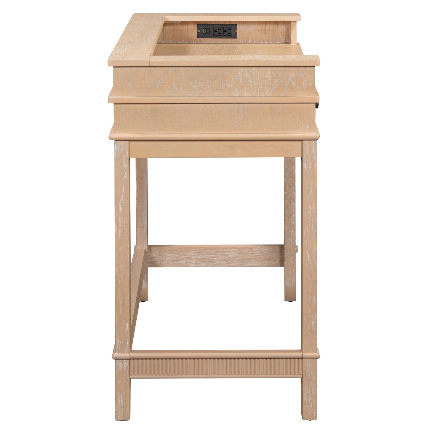 TREXM 4-Piece Dining Table Set - Natural Wood & MDF for Dining Room