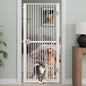 61" Extra Tall Cat Gate for Doorway, Adjustable Wide 30.2"-32.6" Dog Door with Cat Door, Suitable for Doorways or Kitchen, No Drilling Pressure Mount Kit, White