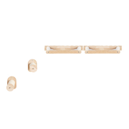 Rubber Wood Cat Wall Shelves - 2 Posts & 2 Hammocks