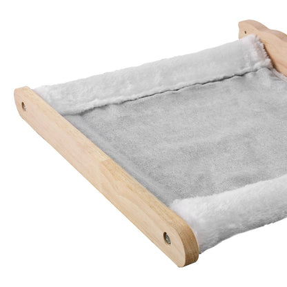 Rubber Wood Cat Wall Shelves - 2 Posts & 2 Hammocks