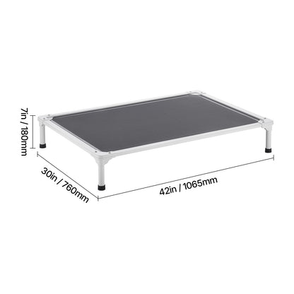 Elevated Dog Bed - Large & Portable Gray