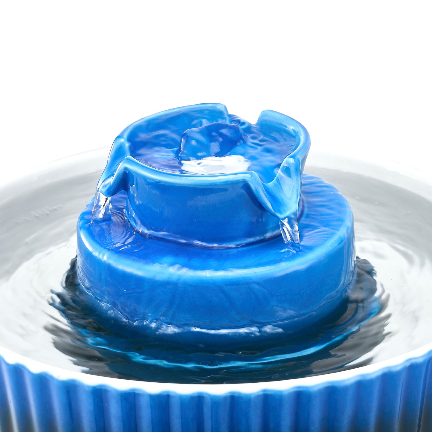 Ceramic Cat Water Fountain - 2.1L for Cats & Dogs