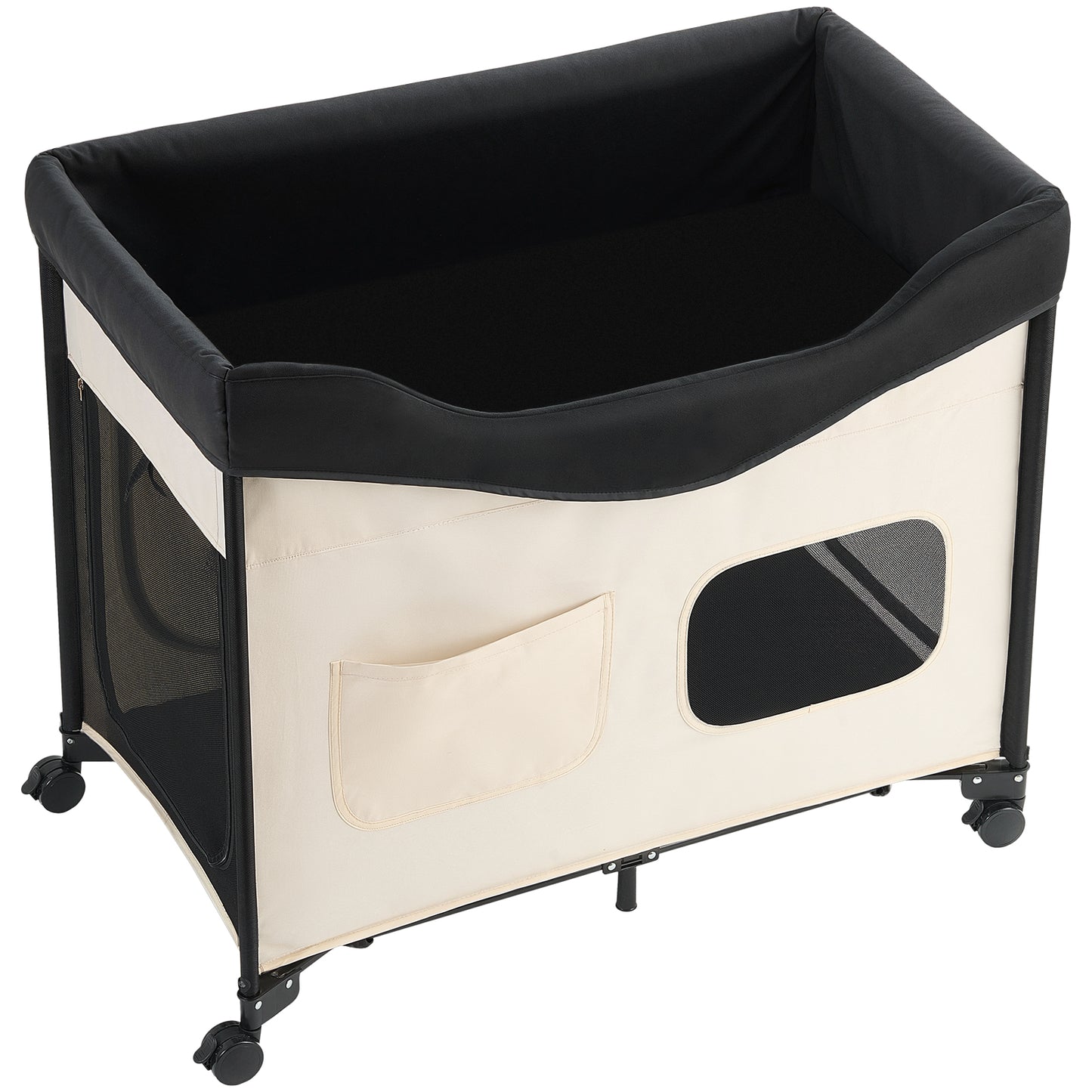 Elevated Lounge Pet Bed - Beige XL Comfort & Storage