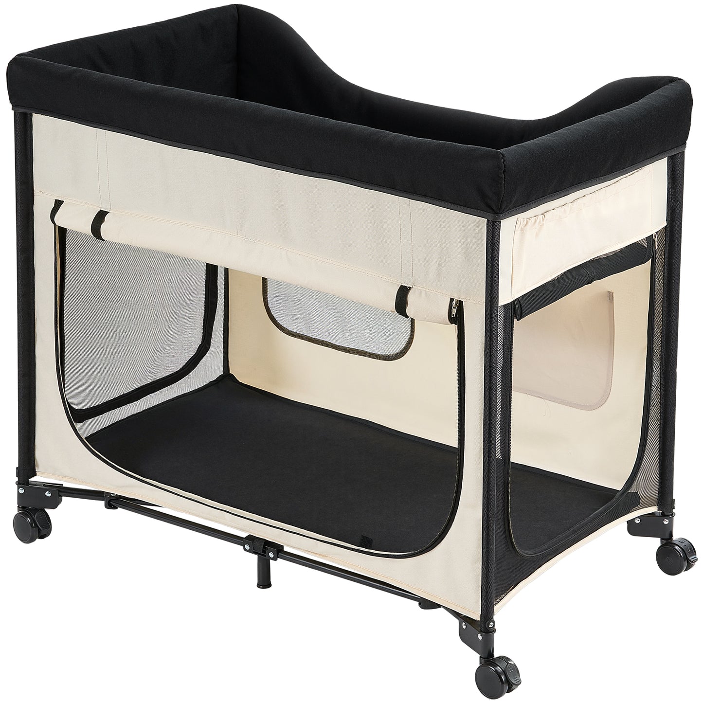 Elevated Lounge Pet Bed - Beige XL Comfort & Storage