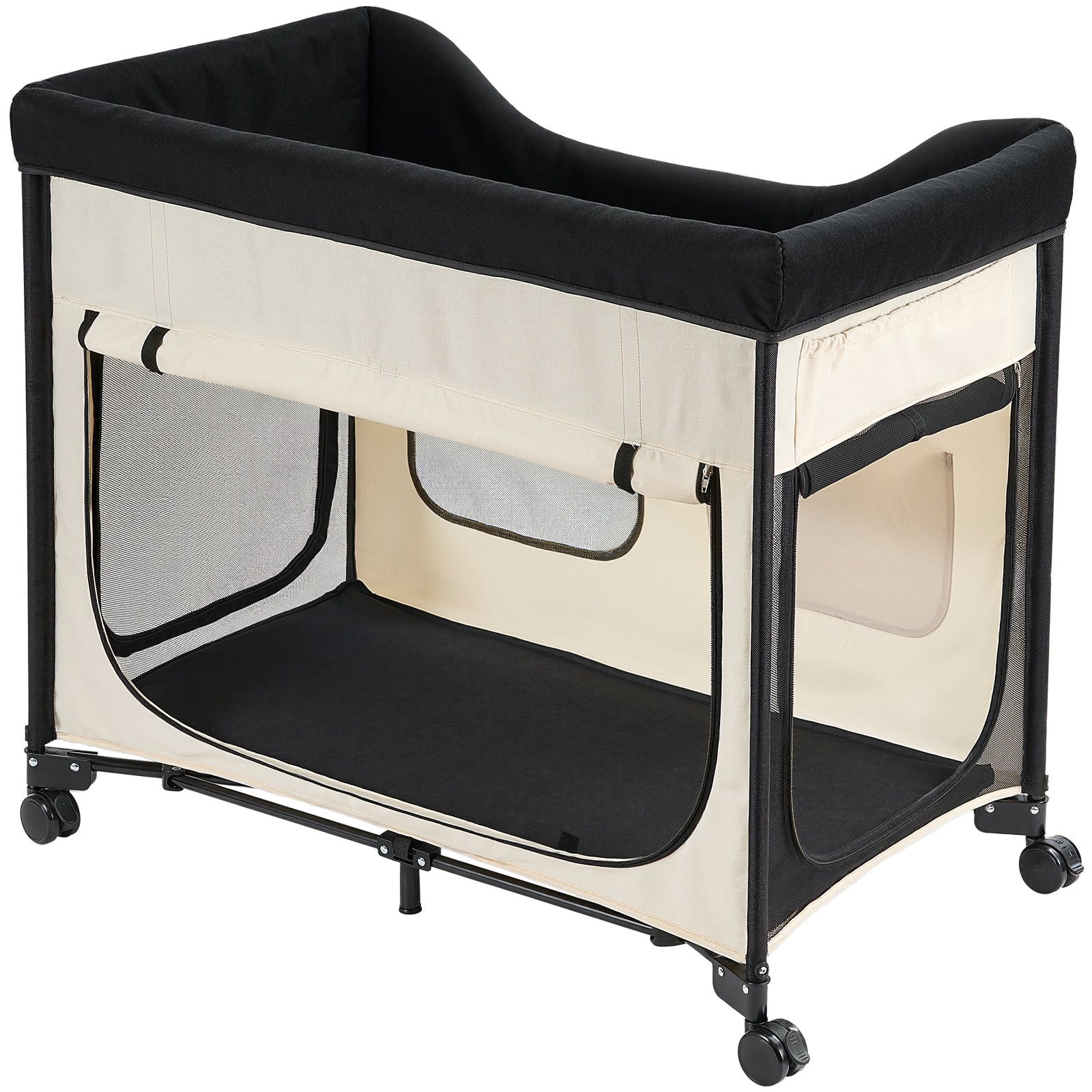 Elevated Lounge Pet Bed - Beige XL Comfort & Storage