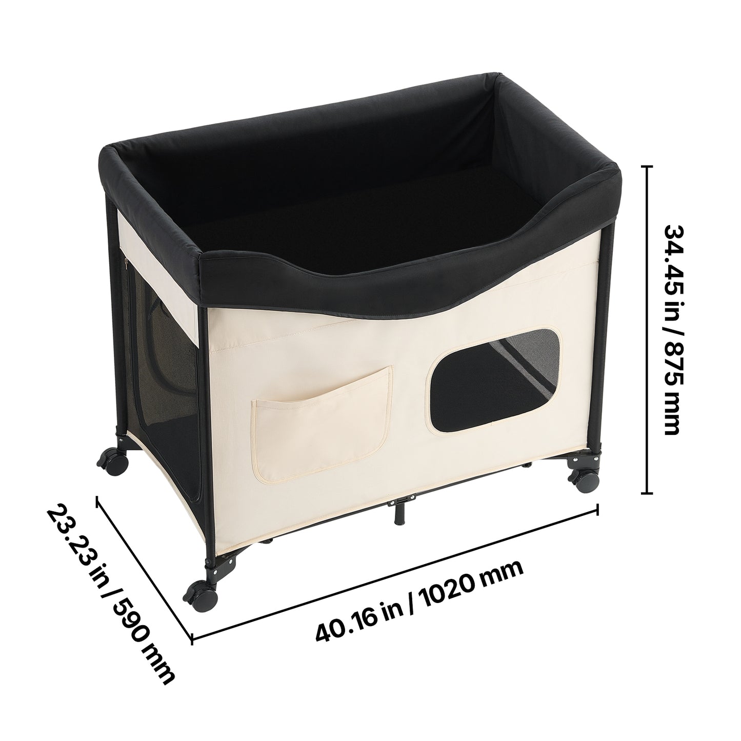 Elevated Lounge Pet Bed - Beige XL Comfort & Storage