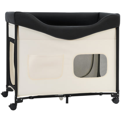 Elevated Lounge Pet Bed - Beige XL Comfort & Storage