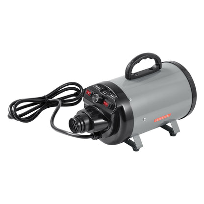 Grey+Black Iron Dog Dryer - 2800W Pet Grooming Machine