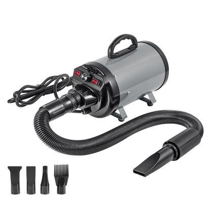 Grey+Black Iron Dog Dryer - 2800W Pet Grooming Machine