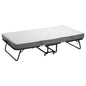 Rollaway Bed, 38 in x 75 in Folding Bed with 5 in Mattress, Twin Size Foldable Bed with Sturdy Metal Frame & Memory Foam Mattress, Portable Twin Roll Away Bed with Mattress, for Adults, Guest
