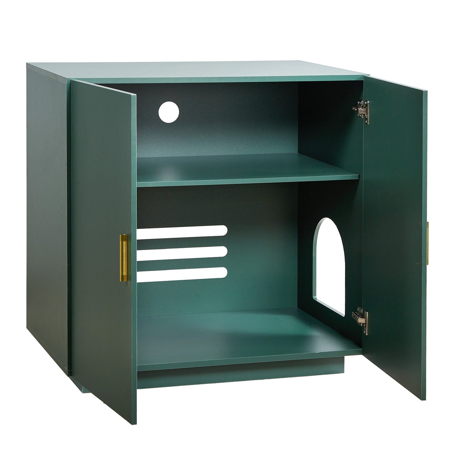 Cat Litter Box Enclosure - Spacious Wooden Cabinet for Cats