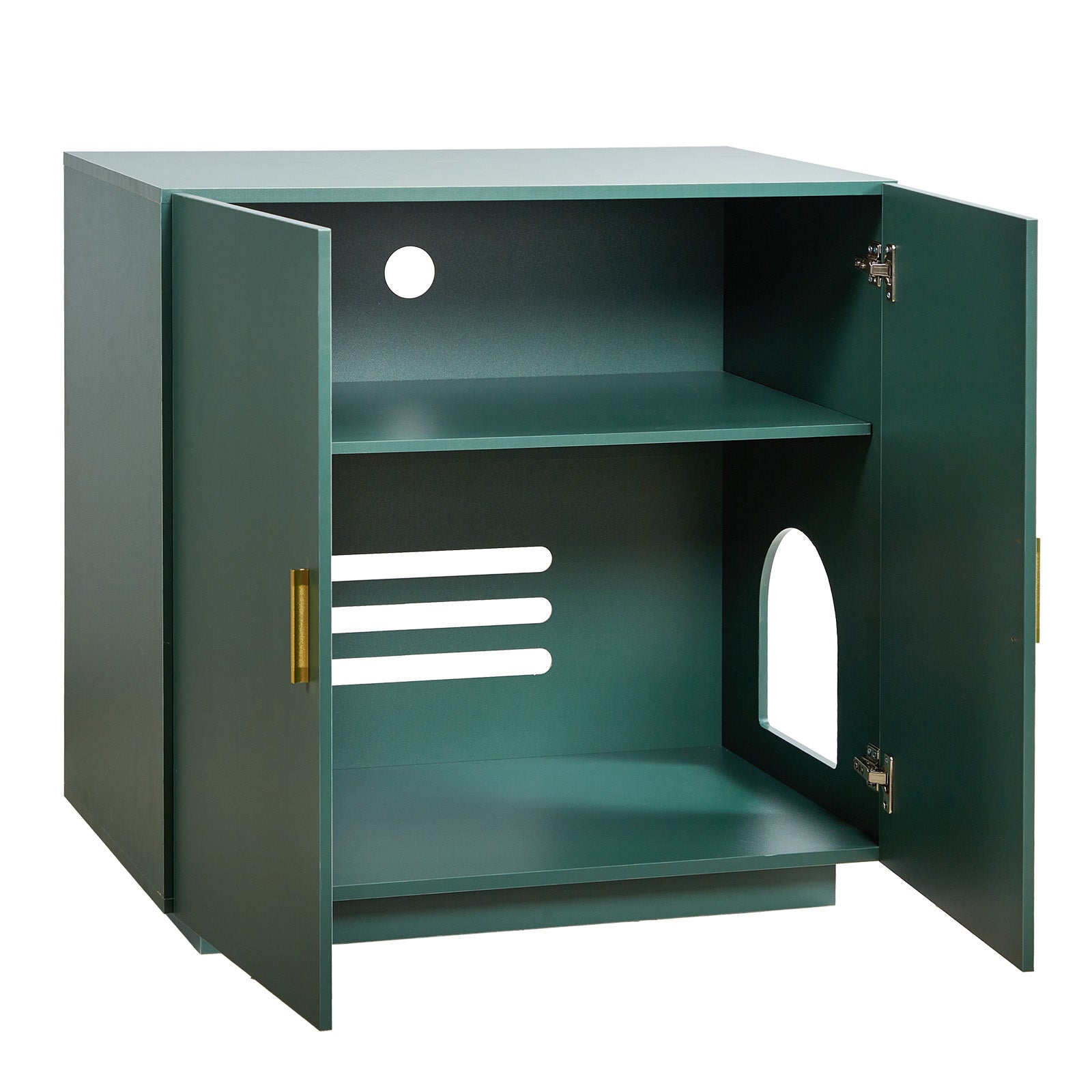 Cat Litter Box Enclosure - Spacious Wooden Cabinet for Cats
