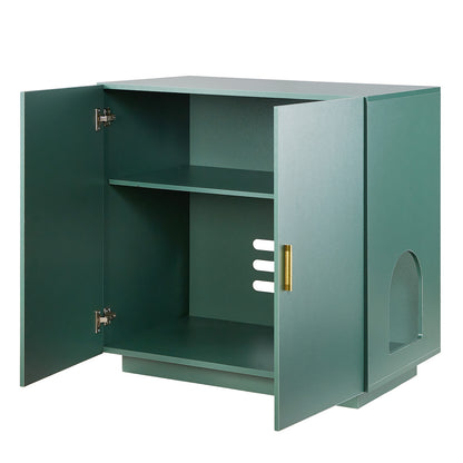 Cat Litter Box Enclosure - Spacious Wooden Cabinet for Cats