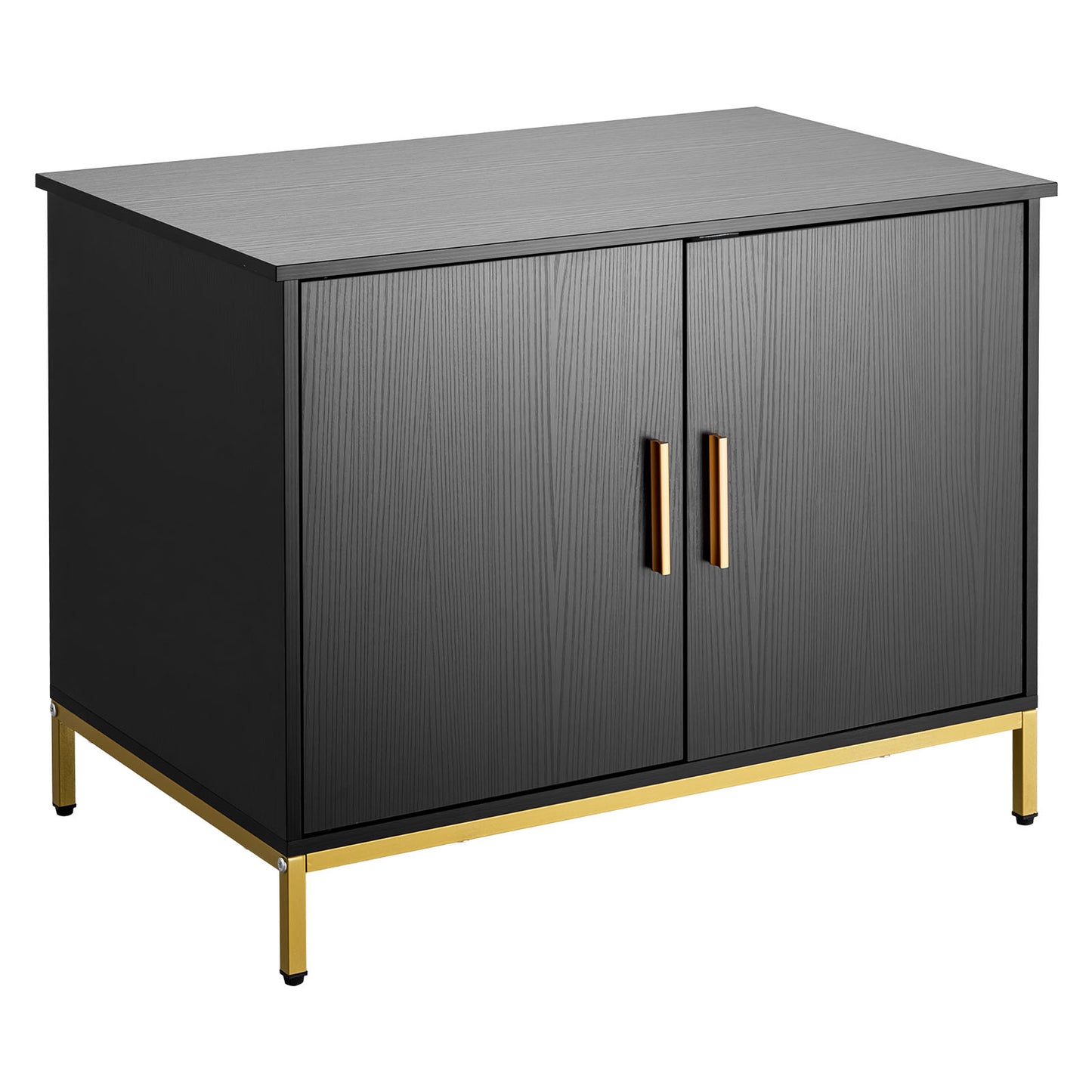 Black Metal Cat Litter Box Cabinet - 27.6" Bedroom Furniture