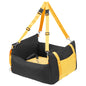Black Fabric Dog Car Seat - Travel Booster for Small Dogs