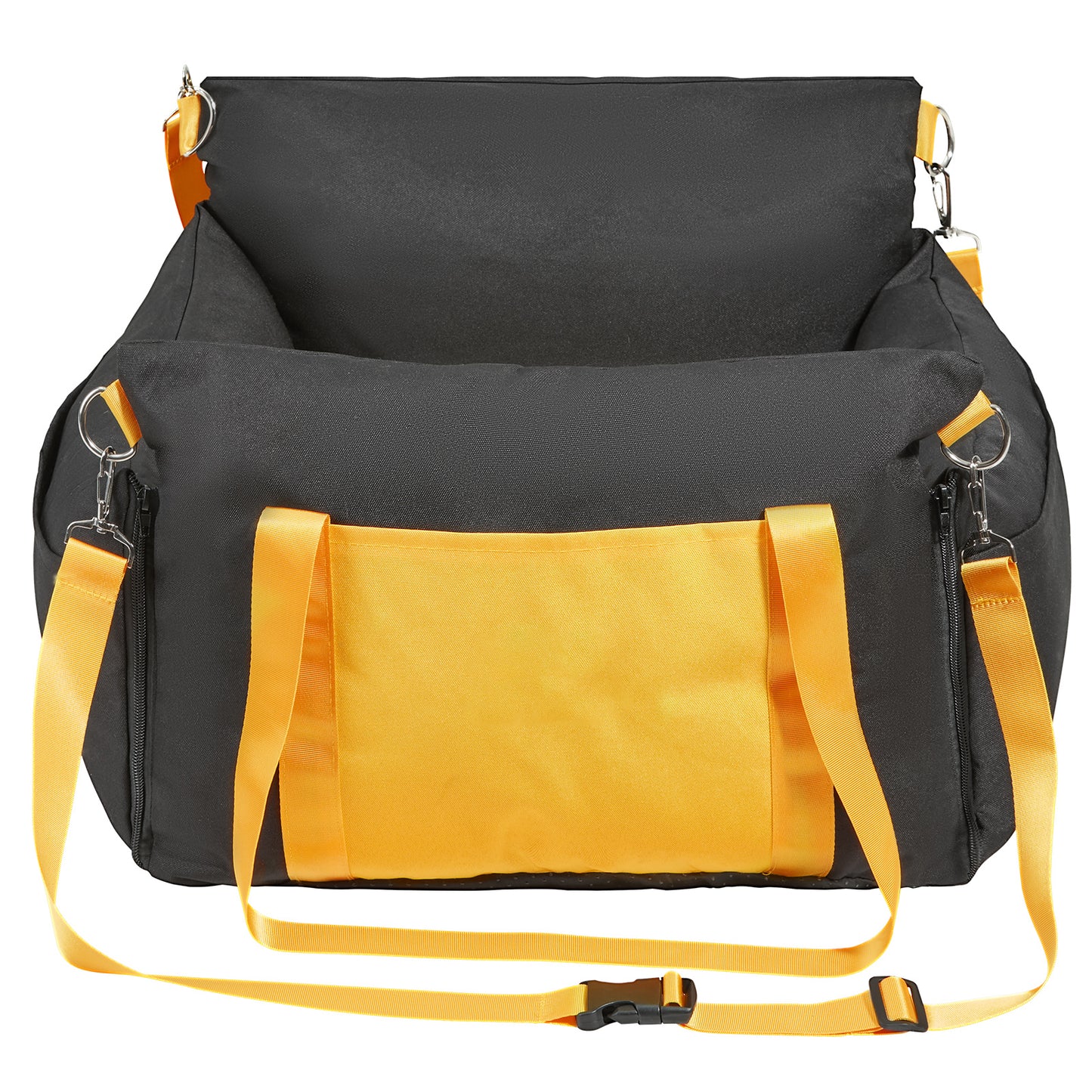 Black Fabric Dog Car Seat - Travel Booster for Small Dogs