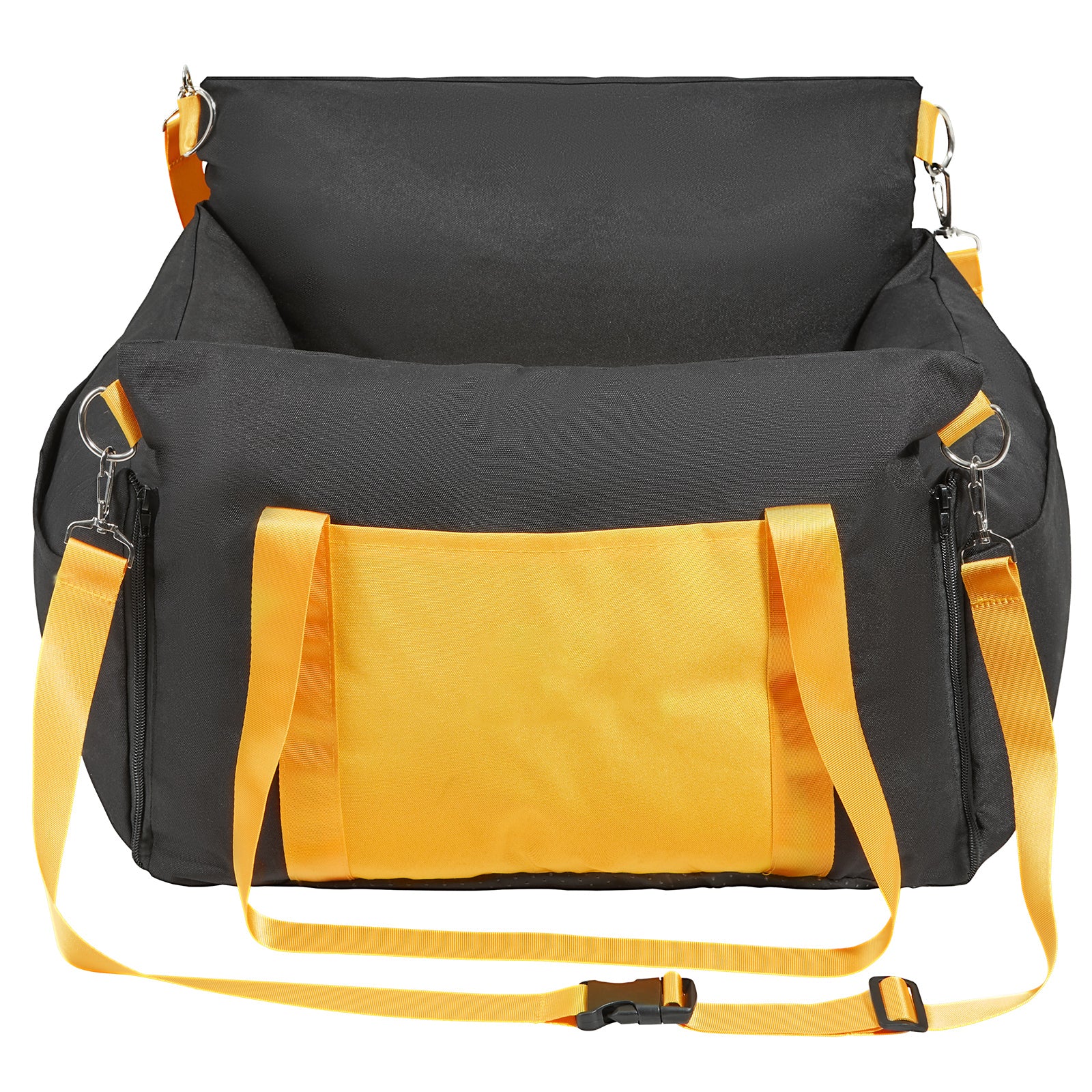 Black Fabric Dog Car Seat - Travel Booster for Small Dogs