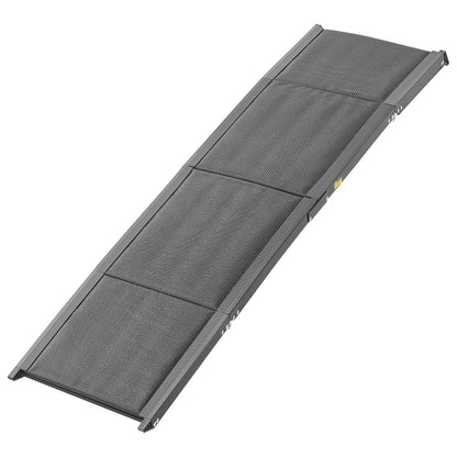 Dog Ramp for Cars, 63" L x 17" W, Folding Pet Ramps for Medium & Large Dogs up to 250lbs, Pet Stair Ramp with Non-Slip Oxford Fabric Surface, Portable Outdoor Dog Car Ramps for SUV & Truck