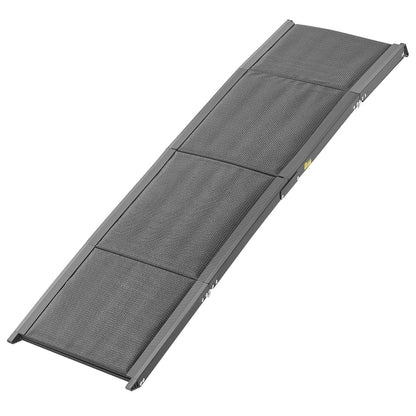 Dog Ramp for Cars, 71" L x 17" W, Folding Pet Ramps for Medium & Large Dogs up to 250lbs, Pet Stair Ramp with Non-Slip Oxford Fabric Surface, Portable Outdoor Dog Car Ramps for SUV & Truck
