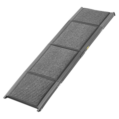 Folding Dog Ramp for Cars - 71" Aluminum Pet Stairs