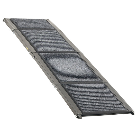Dog Ramp for Cars, 71" L x 17" W, Folding Pet Ramps for Medium & Large Dogs up to 250lbs, Pet Stair Ramp with Non-Slip Felt Rug Surface, Portable Outdoor Dog Car Ramps for SUV & Truck