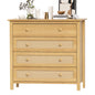 Sideboard Buffet Cabinet with 4 Drawers,Modern Wooden Console Cabinets for Home Kitchen Living Room,Hallway,Natural