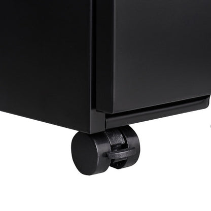 3-Drawer Mobile File Cabinet - Black Office Storage