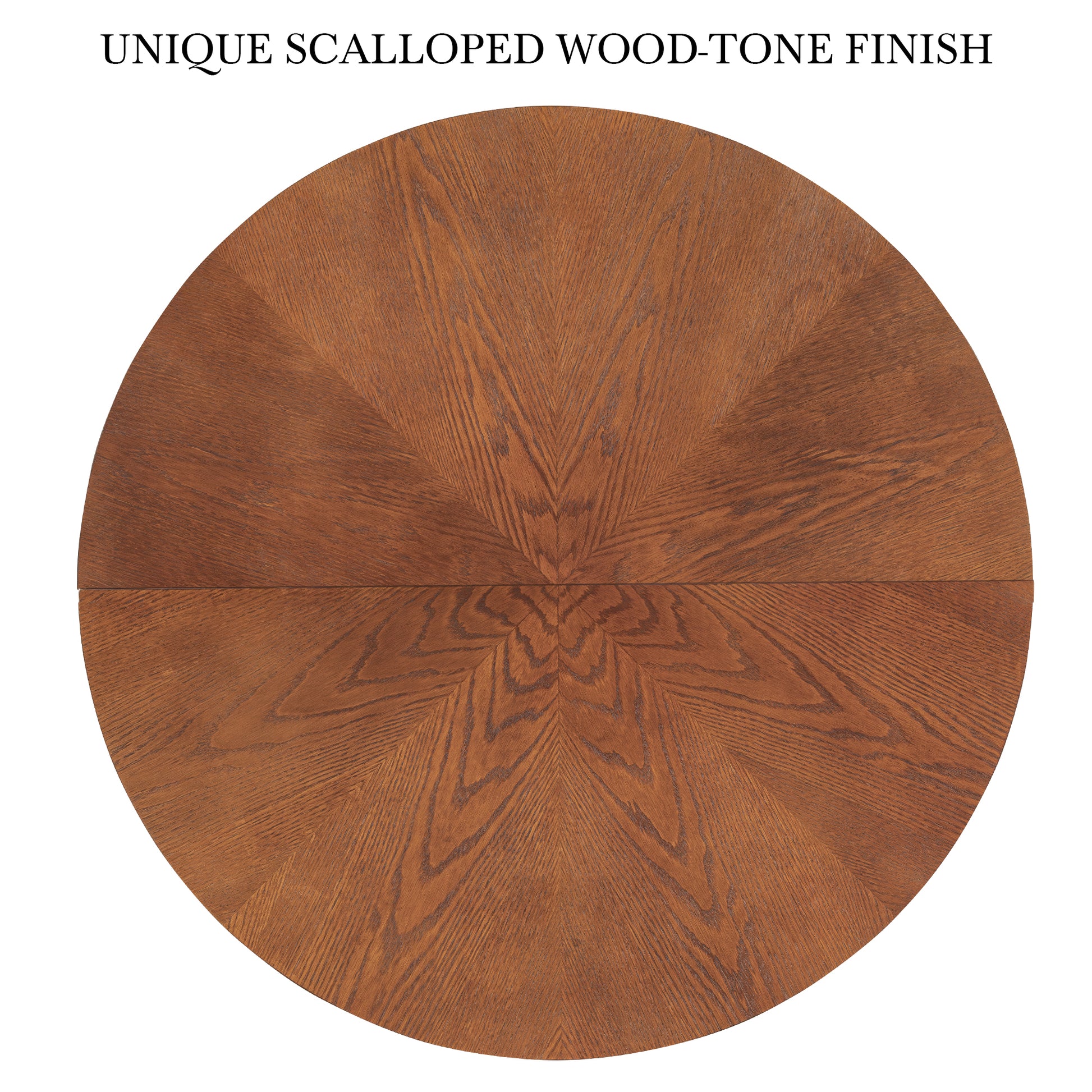 White Walnut Dining Table Set - 39.4" Round Table with 2 Chairs