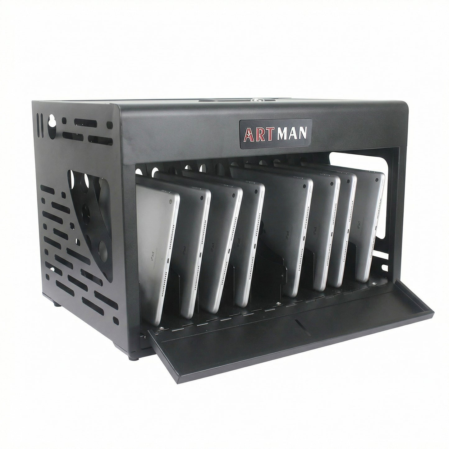 16 Bay Charging Cabinet for Laptop,Chromebook, Locking Charging Station-BLACK
