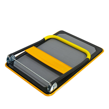 Foldable Flatbed Cart - Yellow Steel Hand Truck