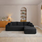 105'' Modular Sectional Sofa, Cloud Sectional Couch with Deep Seat, Modern Modular L-Shape Sofa Couch with Chaise,Upholstered Couches for Living Room Bedroom,No Assembly, (BLACK)